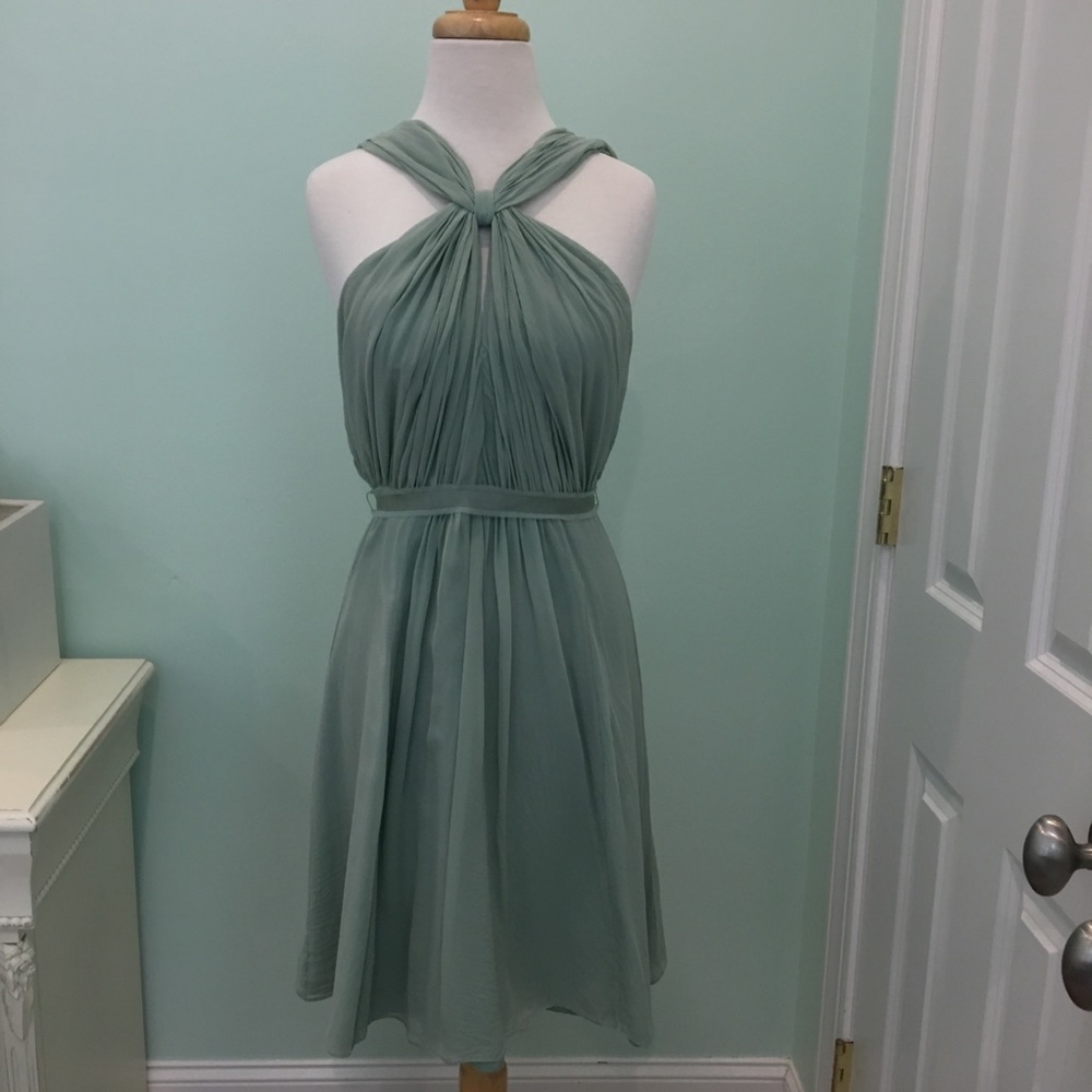 Ann Taylor Twist Neck Silk Dress Size 6